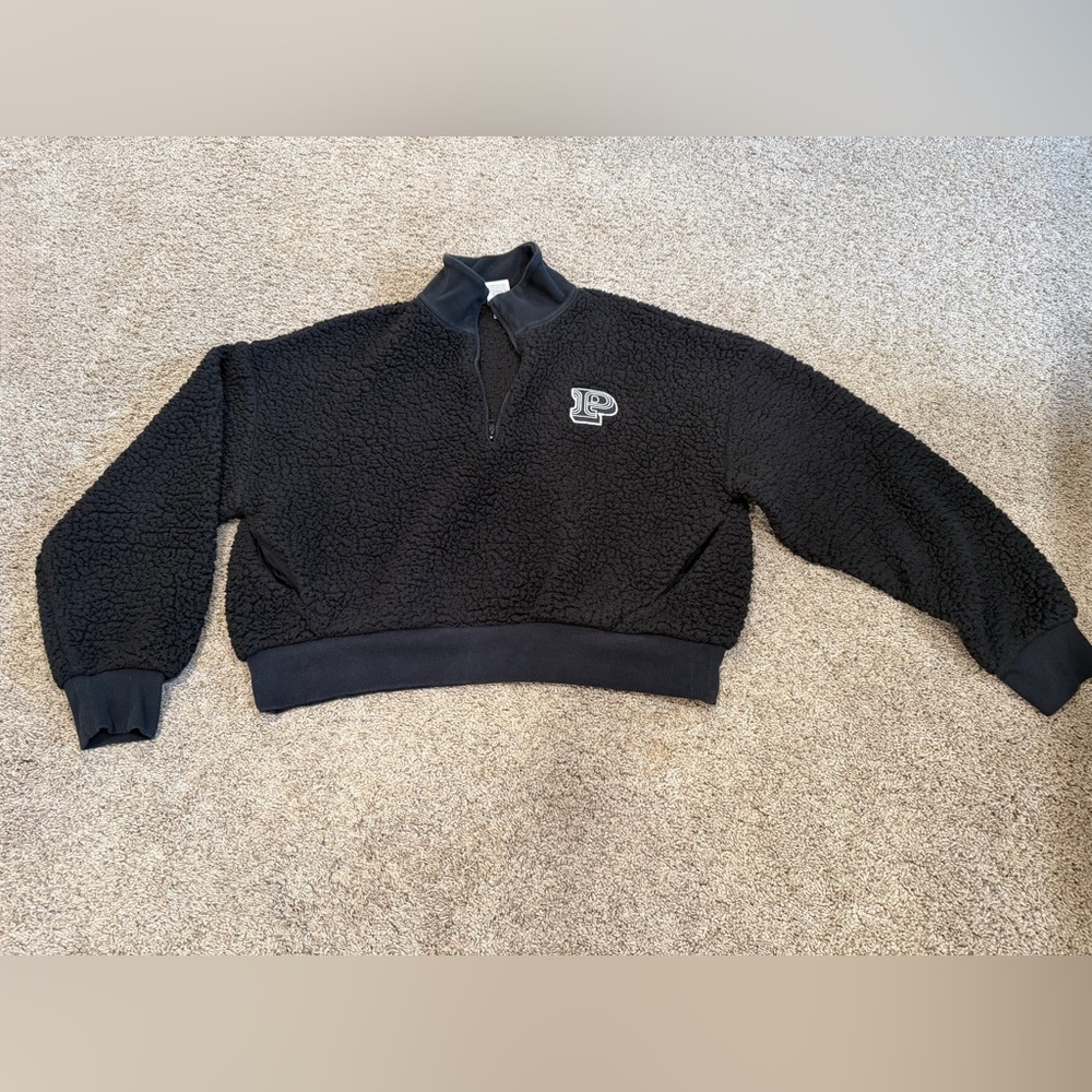 PINK Victoria's Secret Black Fleece Sweatshirt